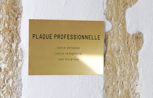 plaque pro en laiton