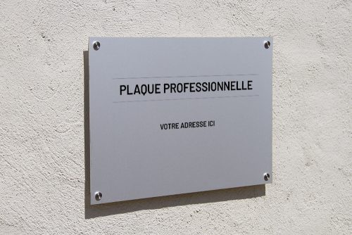 Plaque professionnelle aluminium