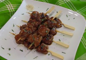 Brochettes de poulet asiatique à la sauce teriyaki